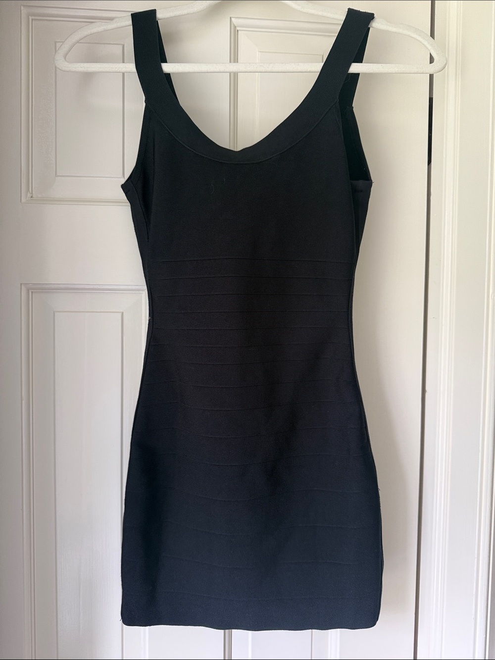 Guess by Marciano Black Sleeveless Mini Bandage Dress
